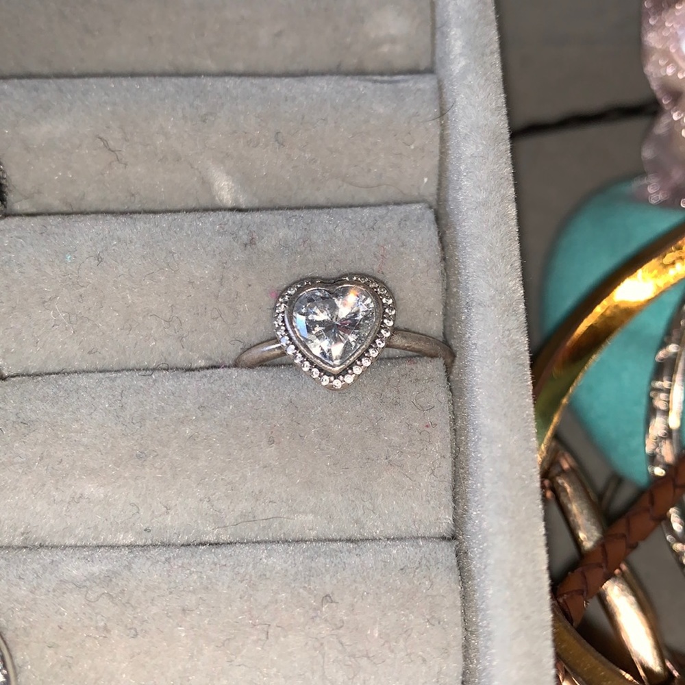 PANDORA Sparkling Silver Heart Ring